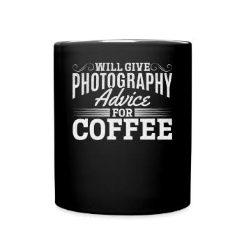 Je donne des conseils sur la photographie pour le café - photo - Mug uni - noir - Devant