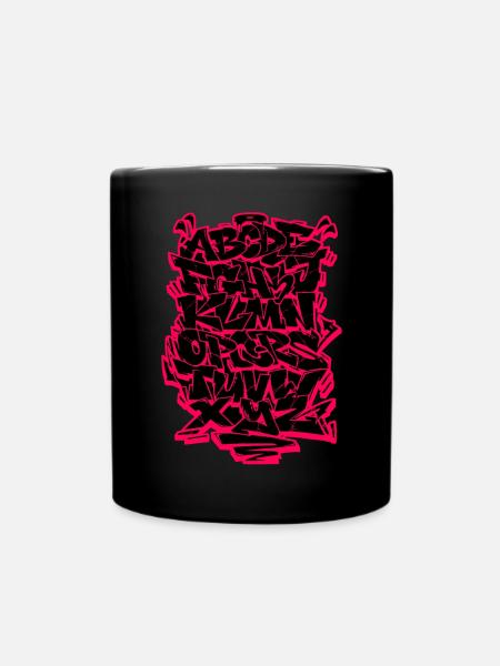 Graffiti Alphabet Hip Hop Street Art Urban Lackier - Tasse einfarbig - Schwarz