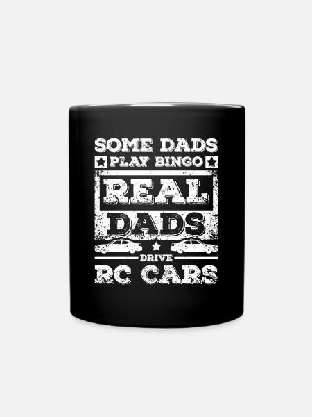Dads drive rc cars - Tasse einfarbig - Schwarz