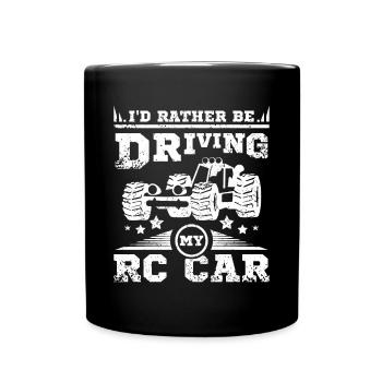Je préfère conduire ma voiture rc - Mug uni - noir - Devant