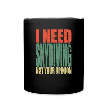 Parachutisme en disant drôle - Mug uni - noir - Devant