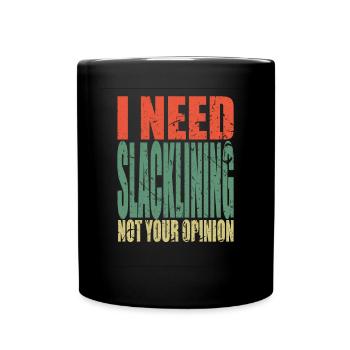 Slacklinging saying funny - Full Colour Mug - black - Front