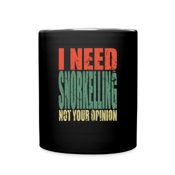 Snorkeling en disant drôle - Mug uni - noir - Devant