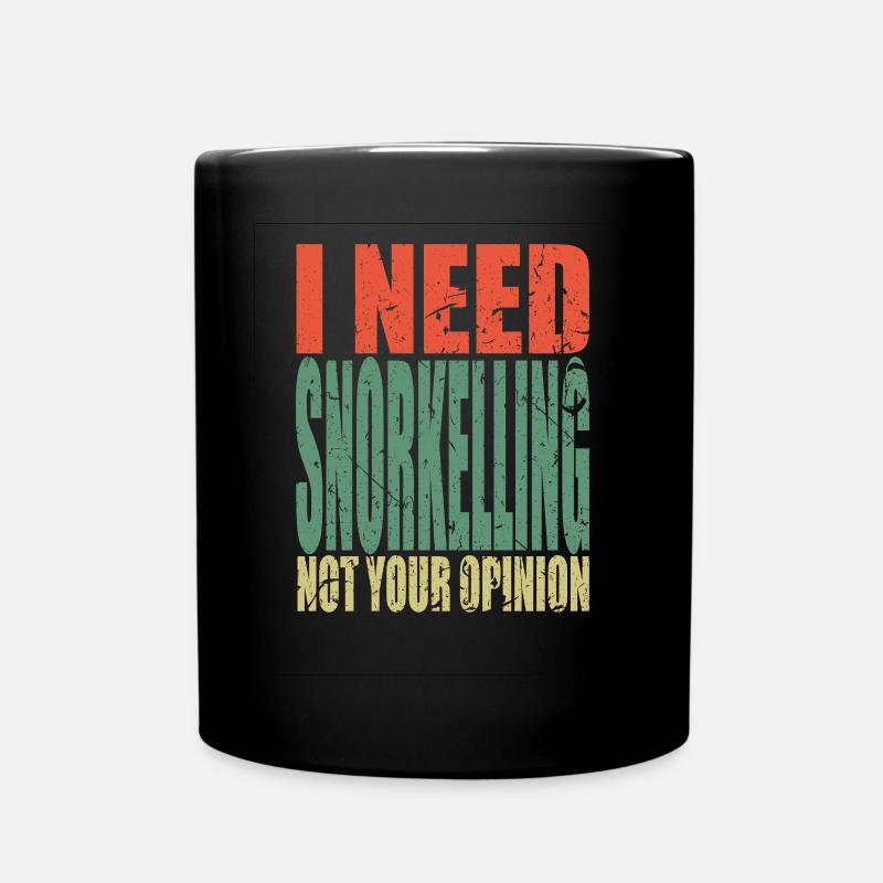 Snorkeling en disant drôle - Mug uni - noir