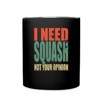 Squash Spruch lustig - Tasse einfarbig - Schwarz - Vorne