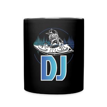 Electronic Visualizer Turntables Cool DJ - Full Colour Mug - black - Front