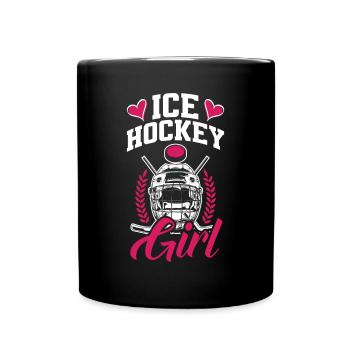 Lustiges Eishockey Hockey Geschenk Geschenkidee - Tasse einfarbig - Schwarz - Vorne