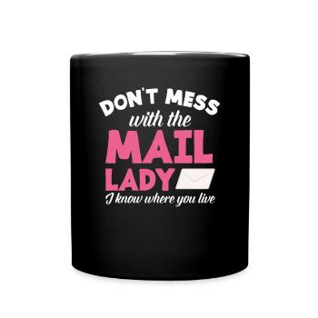 Funny Letter Deliverer Post Post Gifts - Full Colour Mug - black - Front