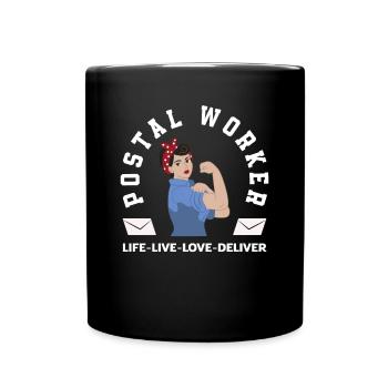 Funny Letter Deliverer Post Post Gifts - Full Colour Mug - black - Front