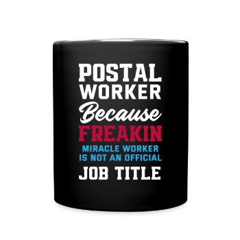 Funny Letter Deliverer Post Post Gifts - Full Colour Mug - black - Front
