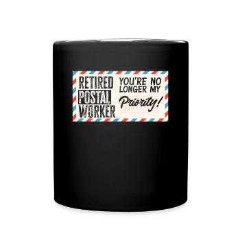 Lustige Briefzusteller Briefträger Post Geschenke - Tasse einfarbig - Schwarz - Vorne