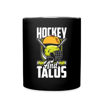 Lustiges Eishockey Hockey Geschenk Geschenkidee - Tasse einfarbig - Schwarz - Vorne