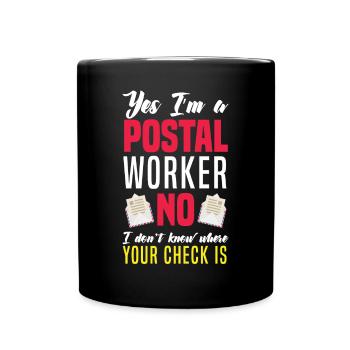 Funny Letter Deliverer Post Post Gifts - Full Colour Mug - black - Front