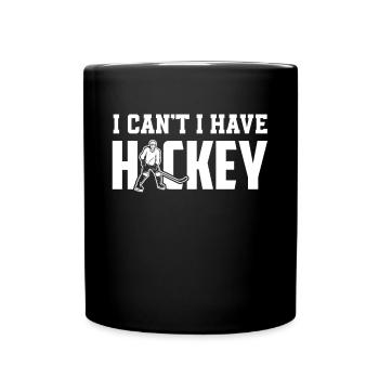 Lustiges Eishockey Hockey Geschenk Geschenkidee - Tasse einfarbig - Schwarz - Vorne