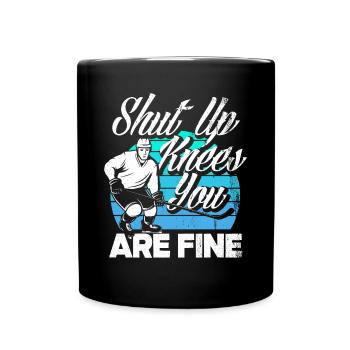 Lustiges Eishockey Hockey Geschenk Geschenkidee - Tasse einfarbig - Schwarz - Vorne