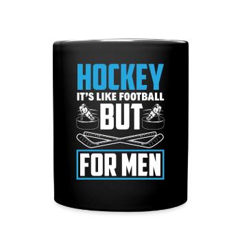 Lustiges Eishockey Hockey Geschenk Geschenkidee - Tasse einfarbig - Schwarz - Vorne