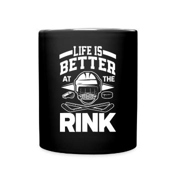 Lustiges Eishockey Hockey Geschenk Geschenkidee - Tasse einfarbig - Schwarz - Vorne