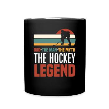 Lustiges Eishockey Hockey Geschenk Geschenkidee - Tasse einfarbig - Schwarz - Vorne