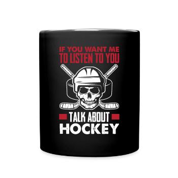 Lustiges Eishockey Hockey Geschenk Geschenkidee - Tasse einfarbig - Schwarz - Vorne