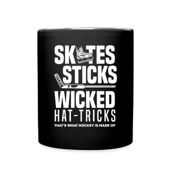 Lustiges Eishockey Hockey Geschenk Geschenkidee - Tasse einfarbig - Schwarz - Vorne