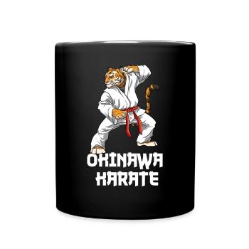 Karate Okinawa Tiger - Karate Japanische - Tasse einfarbig - Schwarz - Vorne