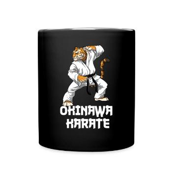 Karate Tiger Okinawa - Karate Japanische - Tasse einfarbig - Schwarz - Vorne