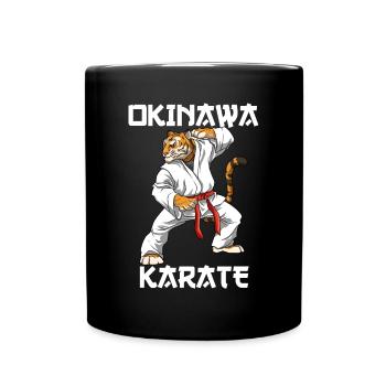 Karate Tiger - Okinawa Karate Japanische - Tasse einfarbig - Schwarz - Vorne