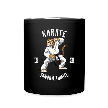 Karate Gear Tiger - Karate Japanische - Tasse einfarbig - Schwarz - Vorne