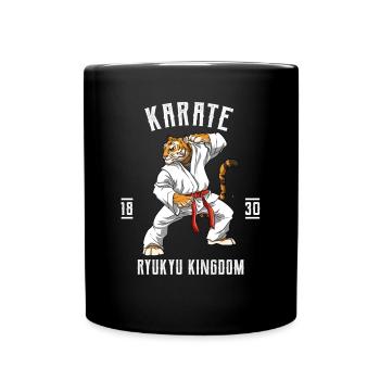 Karate Tiger - Karate Japanische Kampfkunst - Tasse einfarbig - Schwarz - Vorne