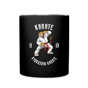 Karate Tiger - Karate Japan Fighting - Tasse einfarbig - Schwarz - Vorne