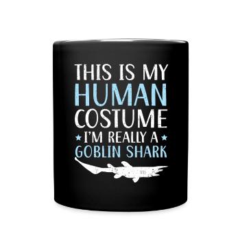 I'm Really A Goblin Shark Animal Marine Biologist - Full Colour Mug - black - Front