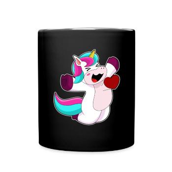 Unicorn Heart - Full Colour Mug - black - Front