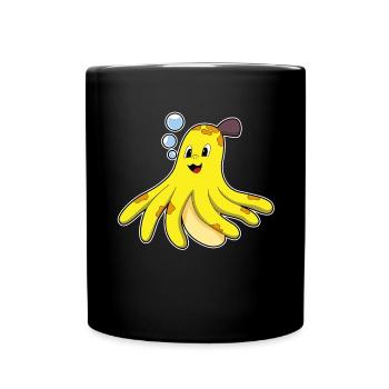 Octopus Banana - Full Colour Mug - black - Front