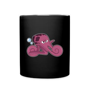 Octopus Motorcycle - Full Colour Mug - black - Front