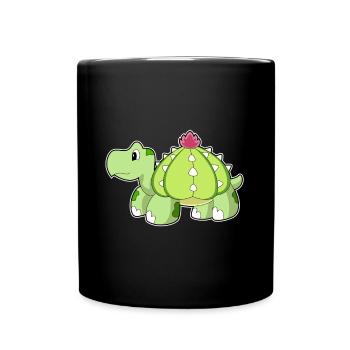Turtle Cactus - Full Colour Mug - black - Front