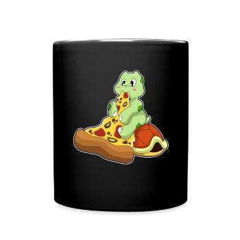 Pizza Tortue - Mug uni - noir - Devant