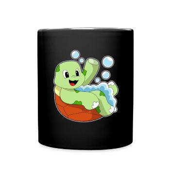 Baignoire de bain pour tortues - Mug uni - noir - Devant