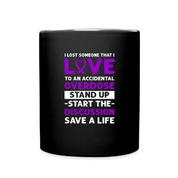Purple bow. Awareness of Accidental - Full Colour Mug - black - Front