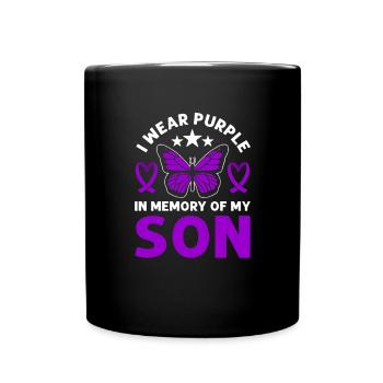 Ich Trage Lila In Erinnerung An Meinen Sohn. - Tasse einfarbig - Schwarz - Vorne