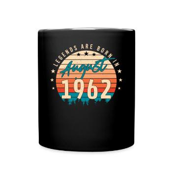 1962 In August 60th birthday - Full Colour Mug - black - Front