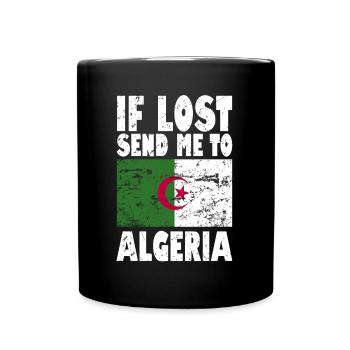Algeria Flag Saying - Full Colour Mug - black - Front