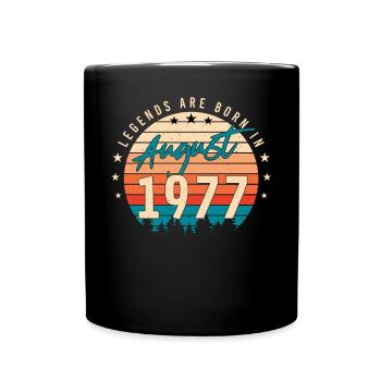 Baujahr August 1977 - Tasse einfarbig - Schwarz - Vorne