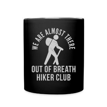 À bout de souffle, Hiker Club Amoureux de la nature Drôle - Mug uni - noir - Devant