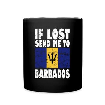 Drapeau de la Barbade - Mug uni - noir - Devant