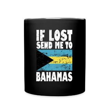 Drapeau des Bahamas - Mug uni - noir - Devant