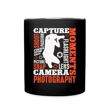 Photography Camera Lens Retro - Tasse einfarbig - Schwarz - Vorne