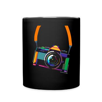 Photography Camera Lens Retro - Tasse einfarbig - Schwarz - Vorne