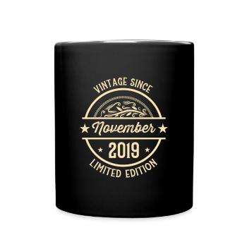 Anniversaire Vintage depuis novembre 2019 - Mug uni - noir - Devant