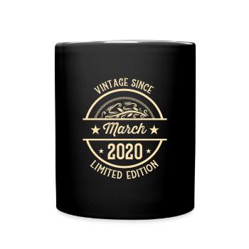 Birthday Vintage since March 2020 - Full Colour Mug - black - Front