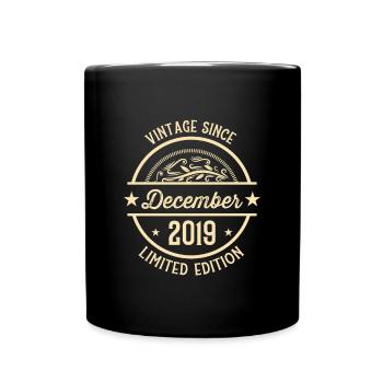 Anniversaire Vintage depuis décembre 2019 - Mug uni - noir - Devant
